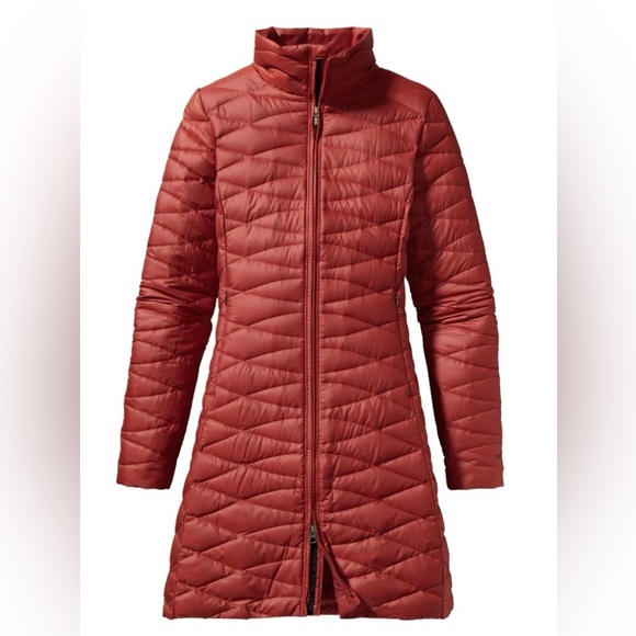 Patagonia Jackets & Blazers - Patagonia Fiona Parka Coat Small Maroon Red Goose Down Lightweight Jacket *O10